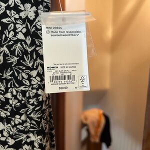 Kohl's Black and White Floral Mini Dress